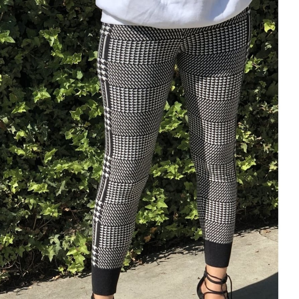 Houndstooth sweater leggings